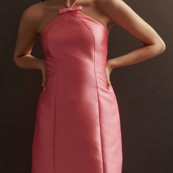 Hutch Skyla Sleeveless Satin Halter Dress - Picture 1 of 8
